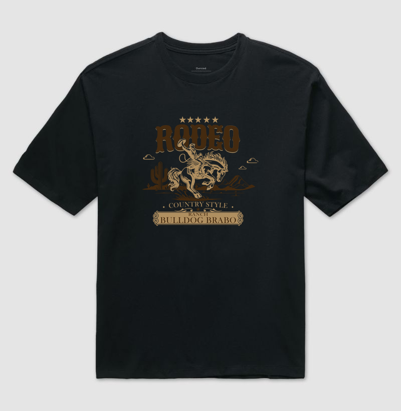 Rodeo Country Style Ranch Bulldog Brabo - Camiseta Oversized