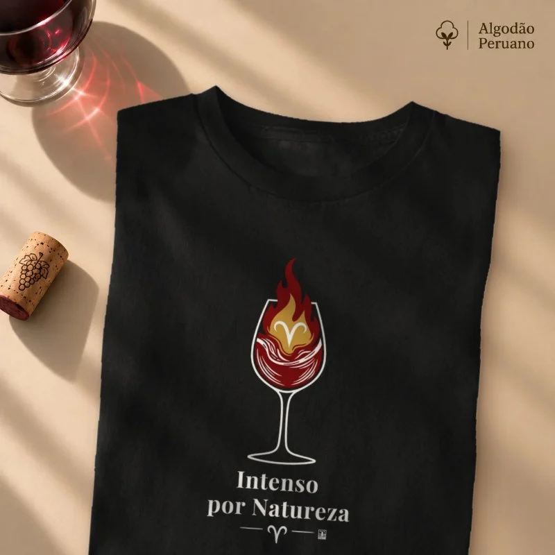 Camiseta Áries, Intenso por Natureza - Camiseta Algodão Peruano