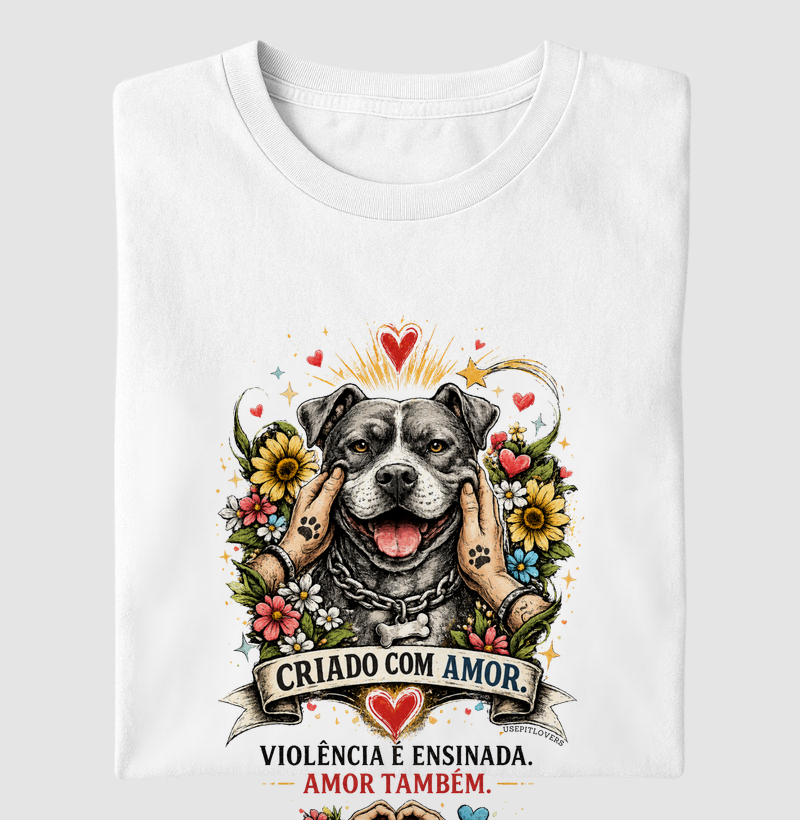 CRIADO COM AMOR. VIOLÊNCIA É ENSINADA. AMOR TAMBÉM.