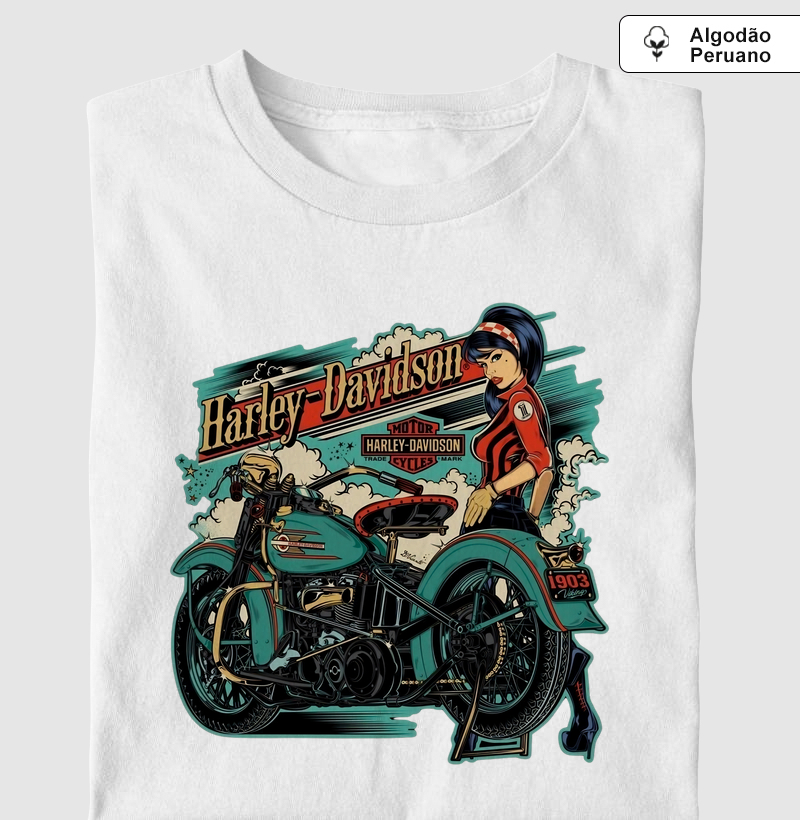 Supreme Harley Pin Up 2 (tecido algodão peruano)