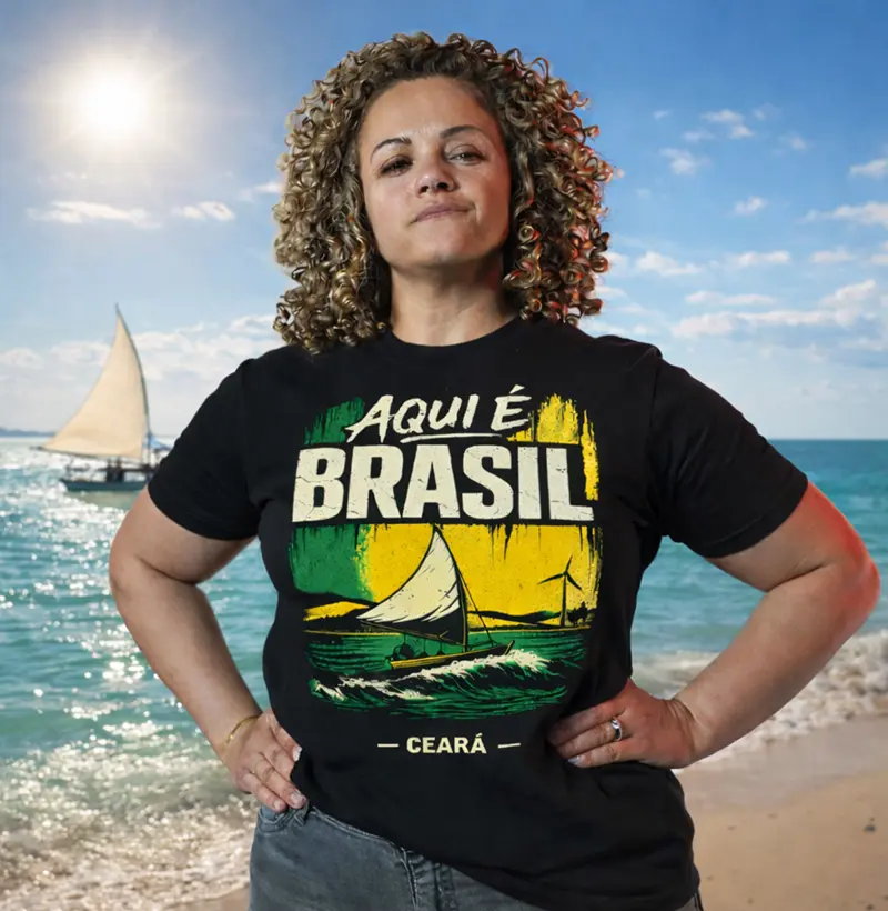 Camiseta Filhos da Patria Aqui e Brasil Ceara