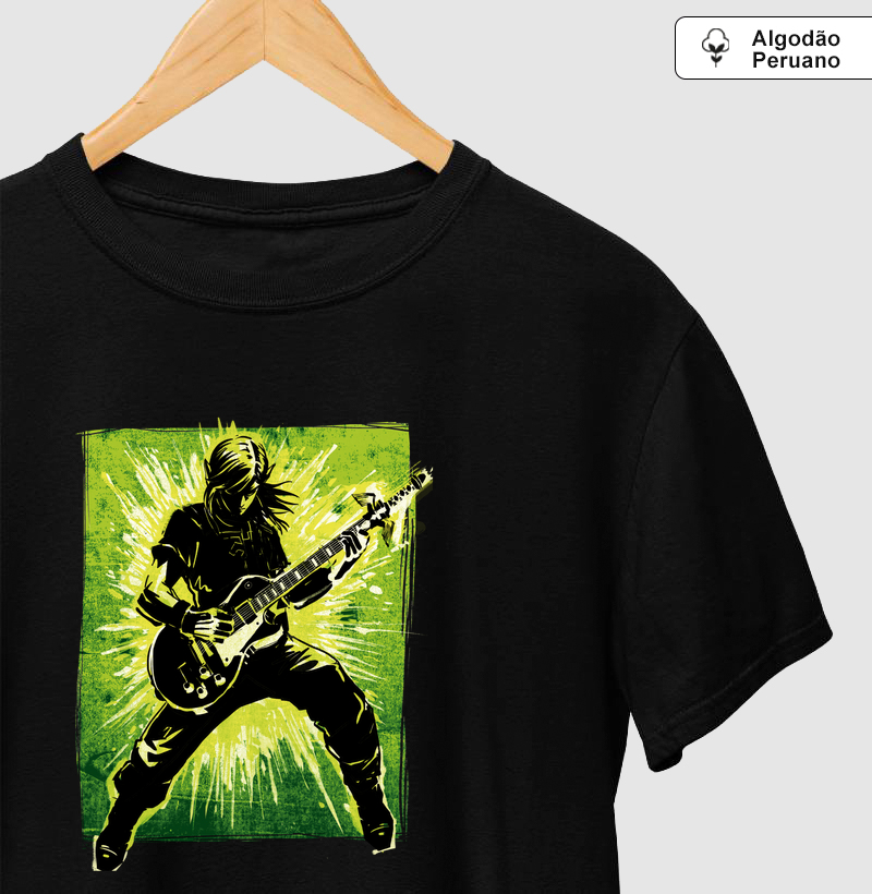 Camiseta Legendary Guitar Hero Algodão Peruano - Camiseta Algodão Peruano