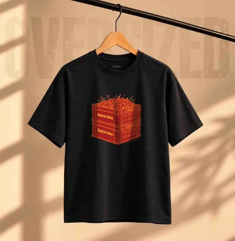 Camiseta Brasil de Vinhos - Caixa - Camiseta Oversized