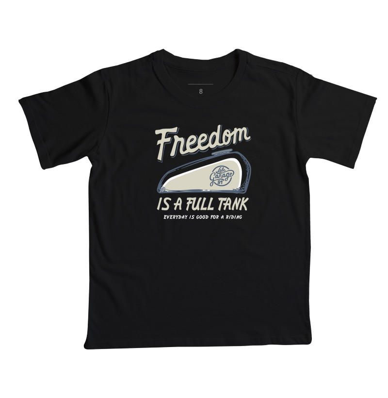 Camiseta  Infantil Freedom is a Full Tank