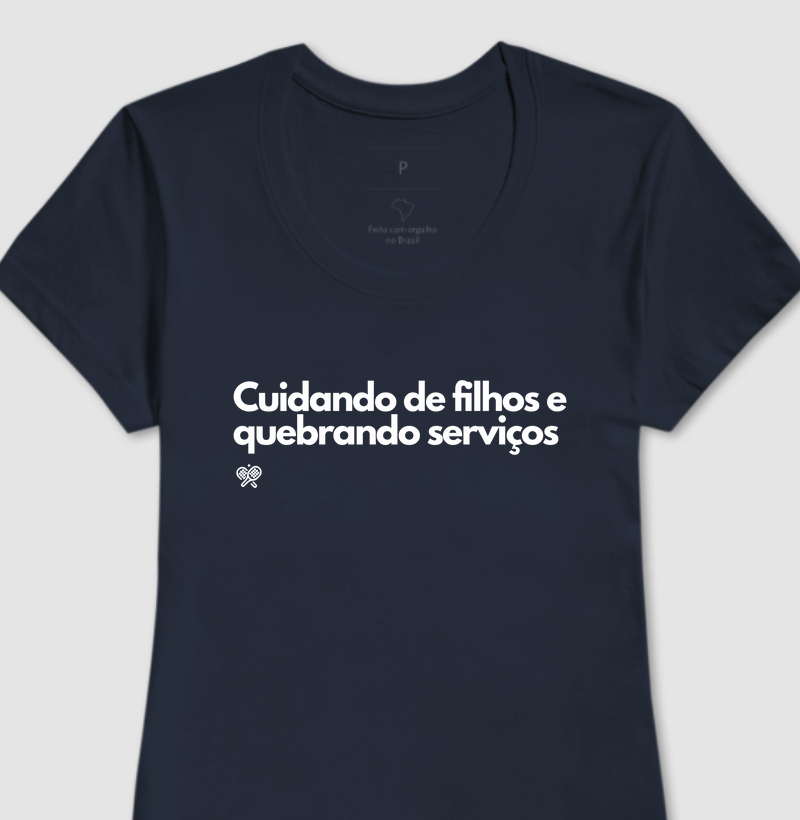 Cuidando de filhos e quebrando serviços