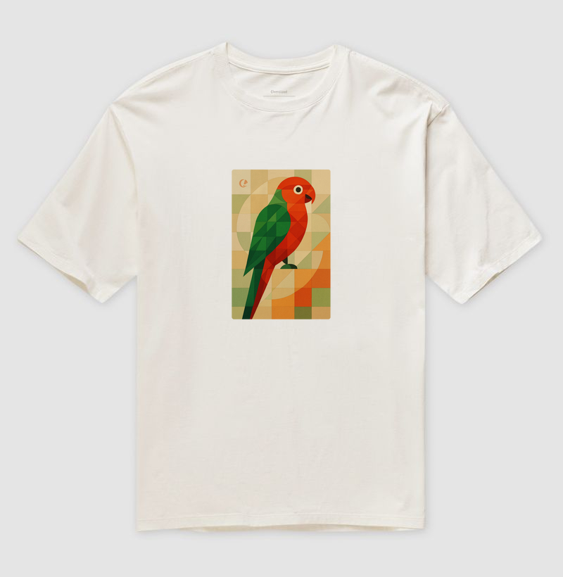 Camiseta Oversized King Parrot - Geométrico