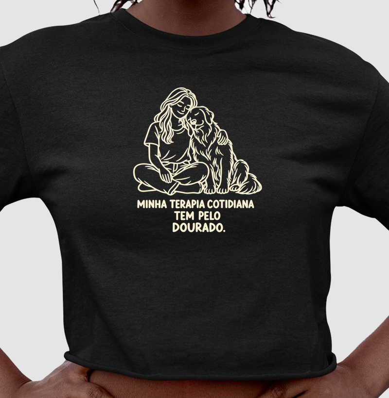 Minha terapia cotidiana tem pelo dourado.