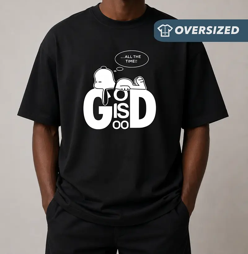 Camiseta Oversized God is Good - Camiseta Oversized