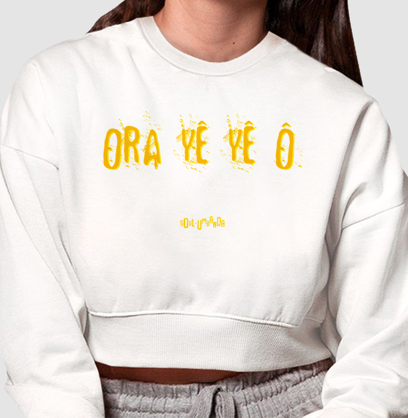 moletom cropped OXUM saudação