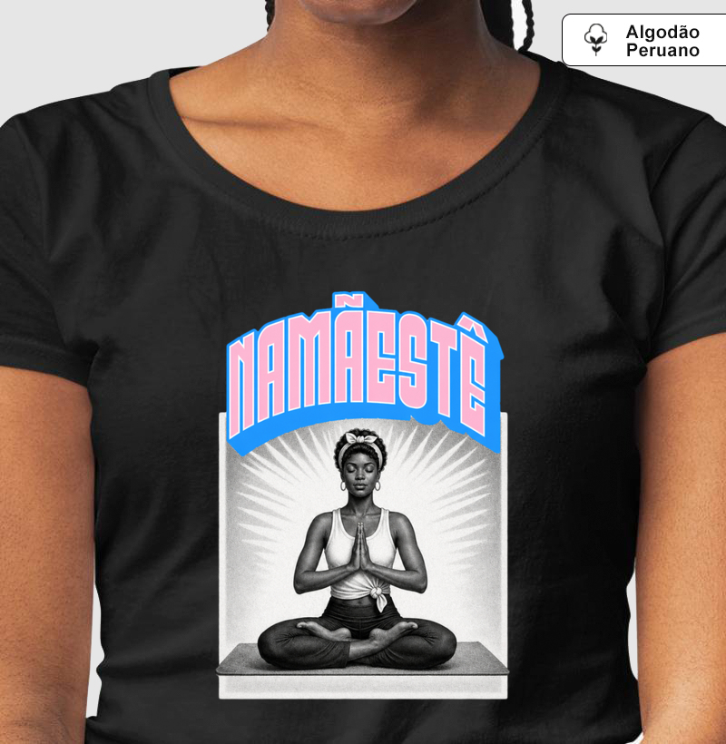 Namãestê Saudação 2 - Camiseta de Algodão Peruano 