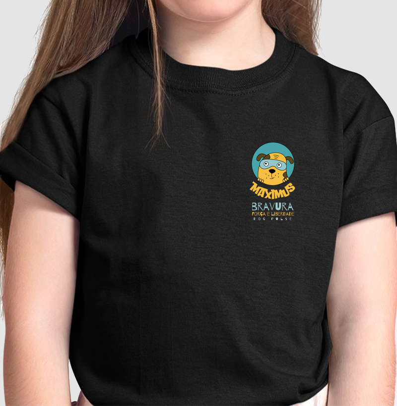 Camiseta Infantil Dog Pulse Maximus - Bravura, Força e Liberdade