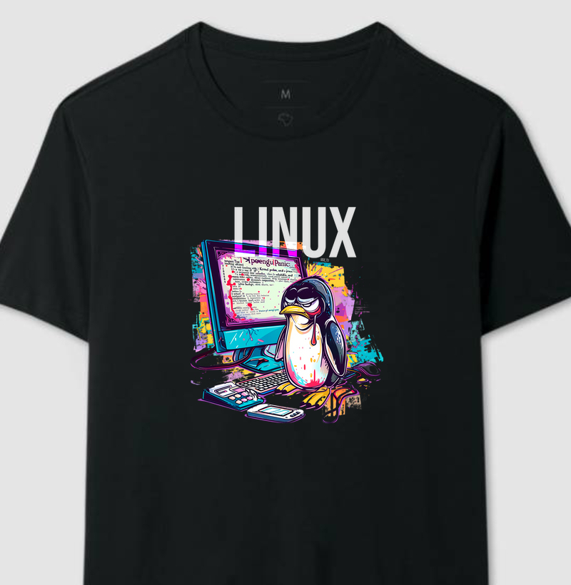 Camiseta "Linux Reimagined" II - Logo - T.I