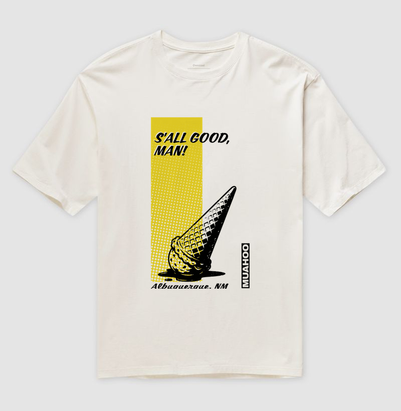 Camiseta Oversized Off White S'All Good, Man! (Better Call Saul)