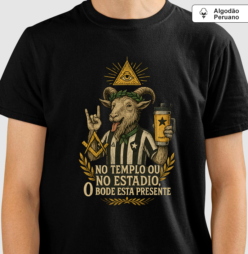 Camiseta Algodão Peruano Bode Alvinegro 3 - Mr. GADU