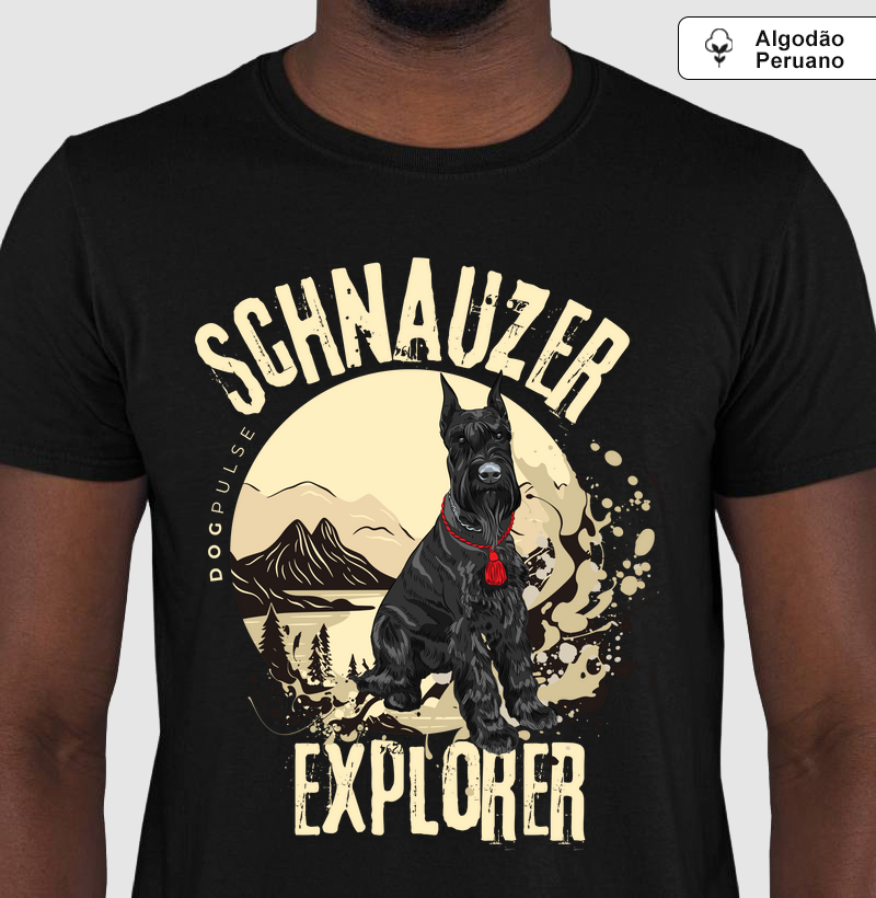 Camiseta Algodão Peruano Dog Pulse Schnauzer Explorer – Noble Adventurer