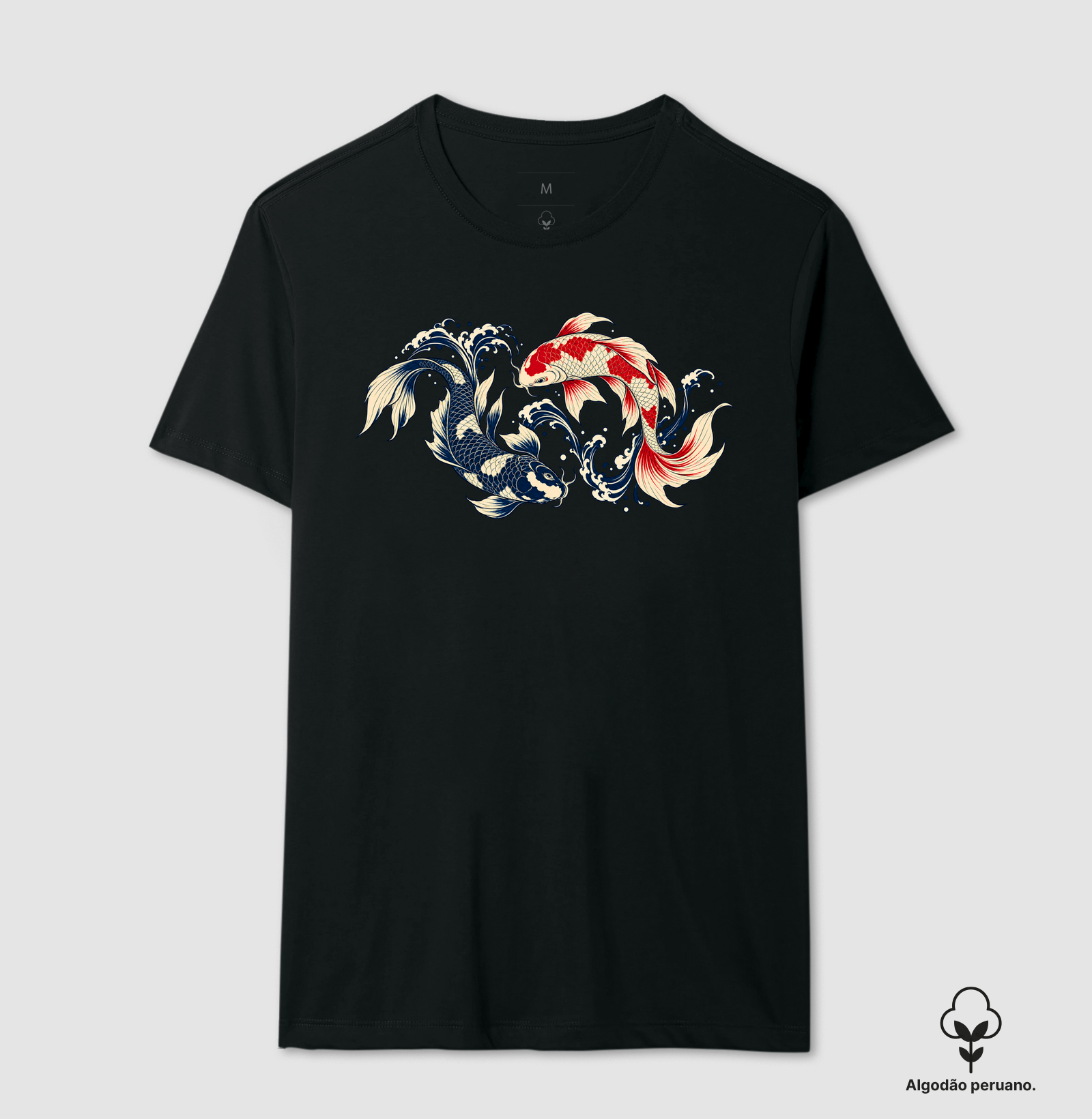 Koi — A Dança das Águas - Camiseta Algodão Peruano