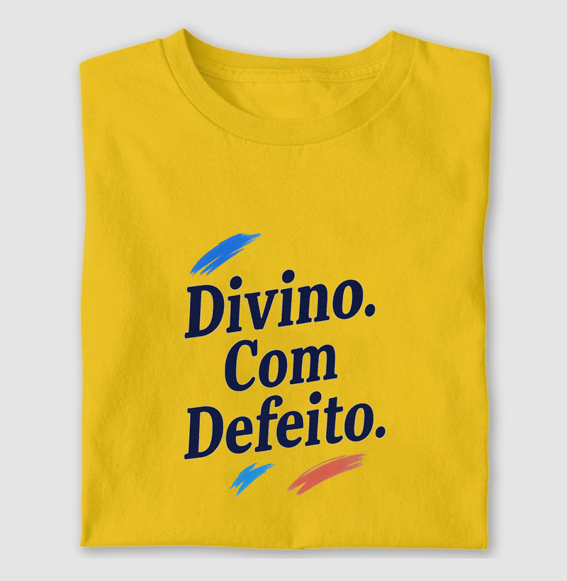 Camiseta divino com defeito
