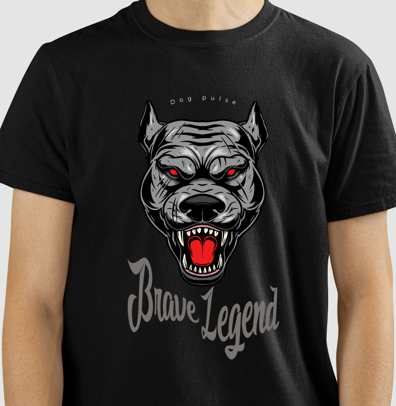 Camiseta Dog Pulse Brave Legend