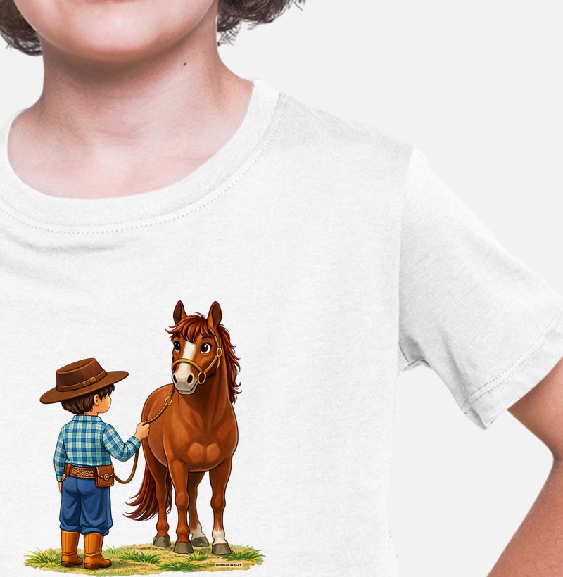 Menino Castanho e Cavalo 3