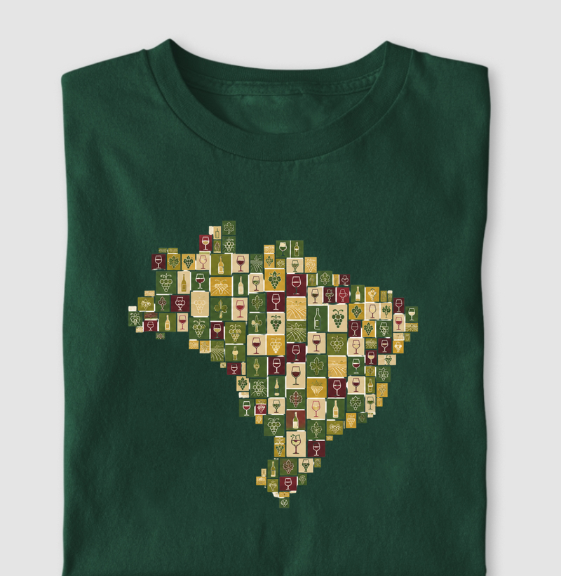 Camiseta "Brasil, Terra dos Vinhos"