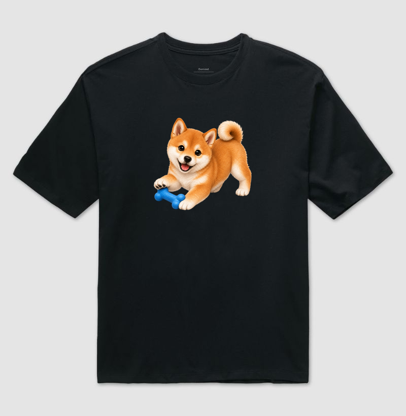 Shiba Inu - Desenho Animado - Camiseta Oversized
