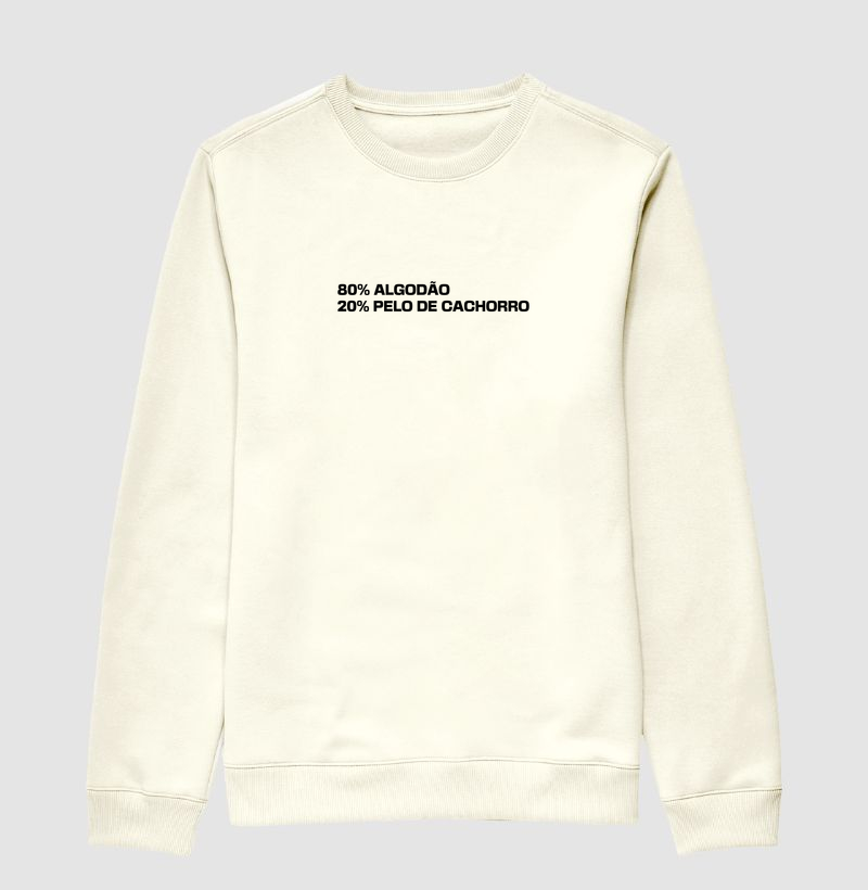 80% Algodão 20% Pelo de Cachorro