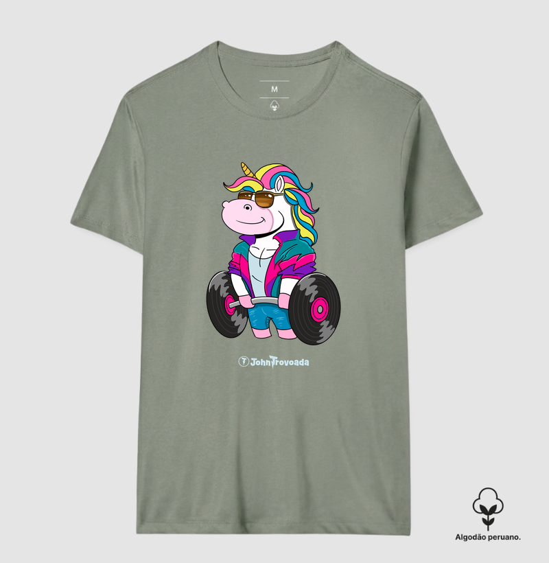 Unicórnio anos 80 - Camiseta Algodão Peruano