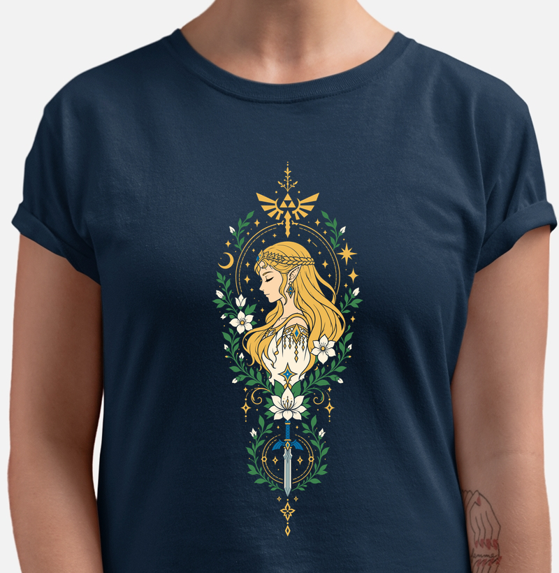 Zelda de Perfil – Moldura Floral