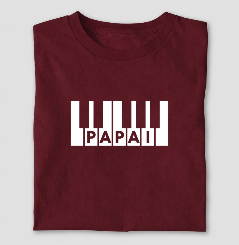 Camiseta Papai Teclado — Pai Músico