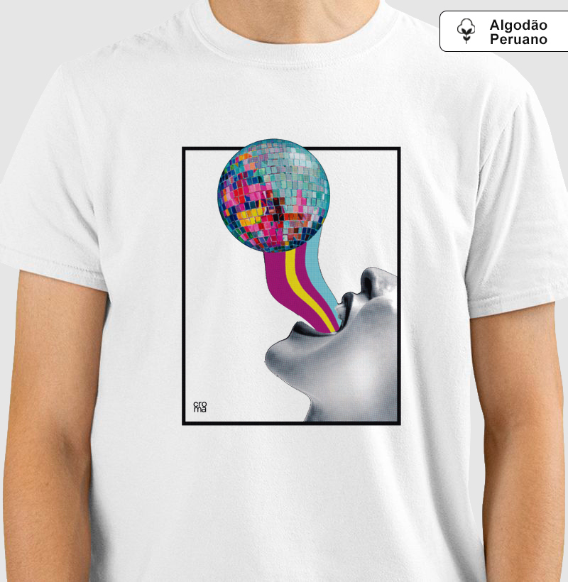 Camiseta Regular Algodão Peruano Disco Ball II