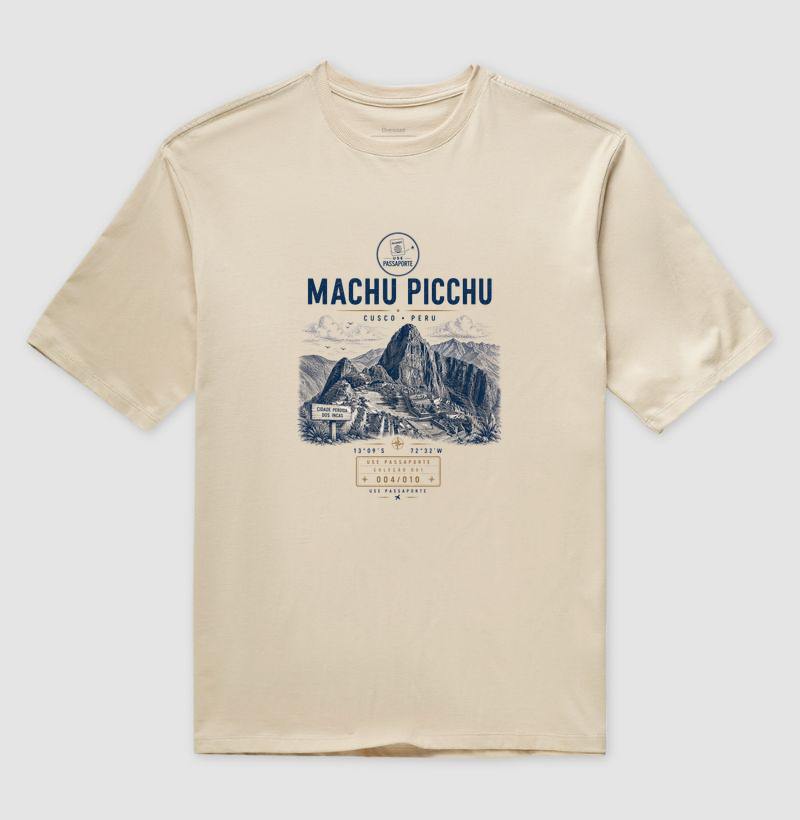 Camiseta Oversized Machu Picchu | Coleção 001 • 004/010 | Use Passaporte