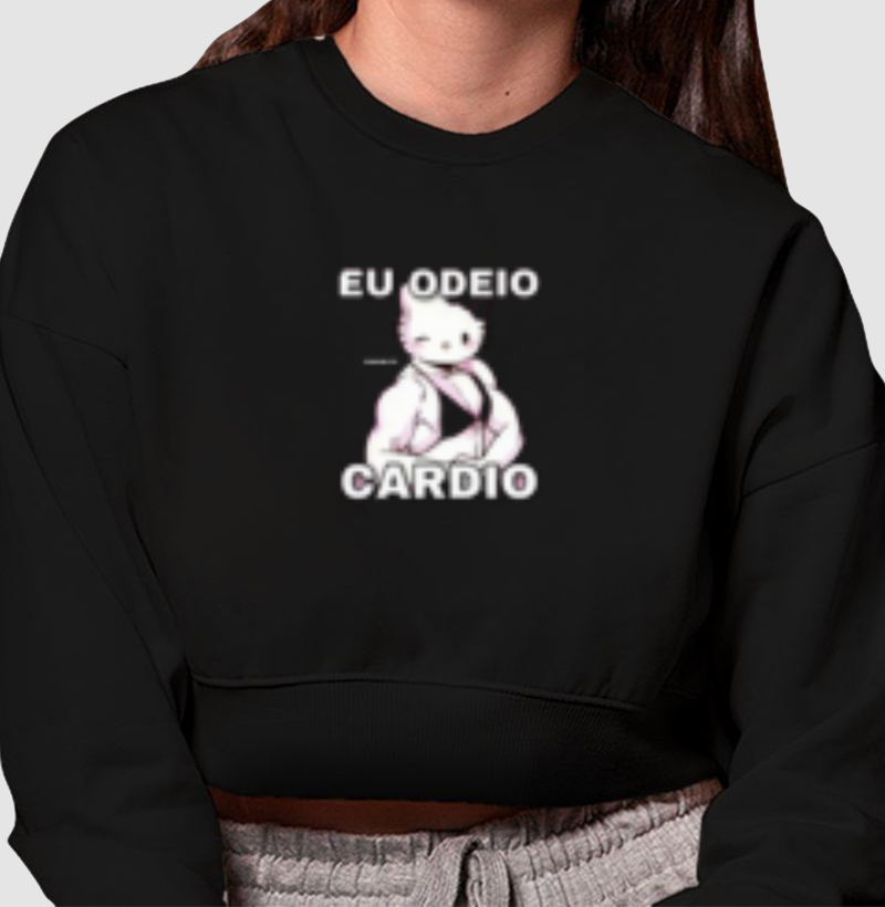 Cropped Moletom feminino hello kitty