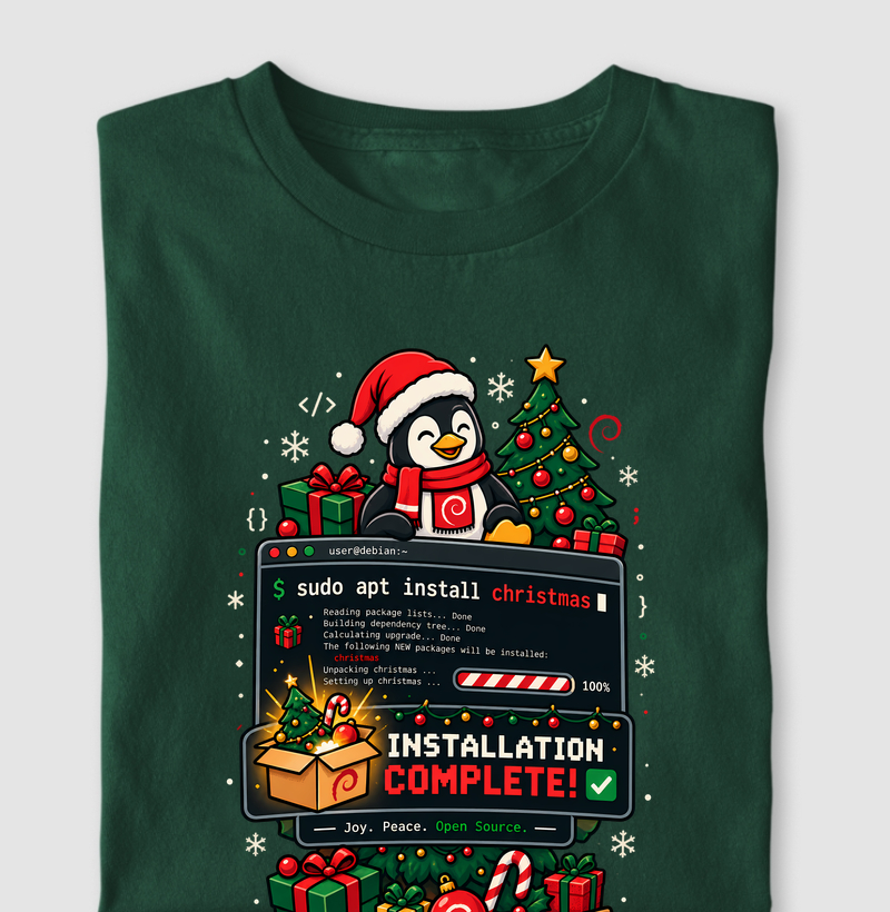 sudo apt install christmas — Installation Complete