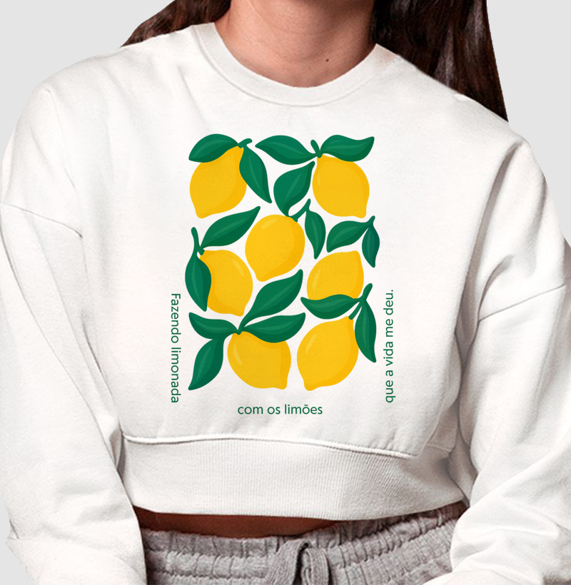 Cropped Moletom - Limonada da Vida 