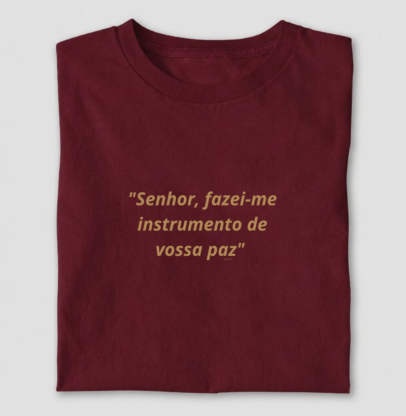 "Senhor, fazei-me instrumento de vossa paz" 