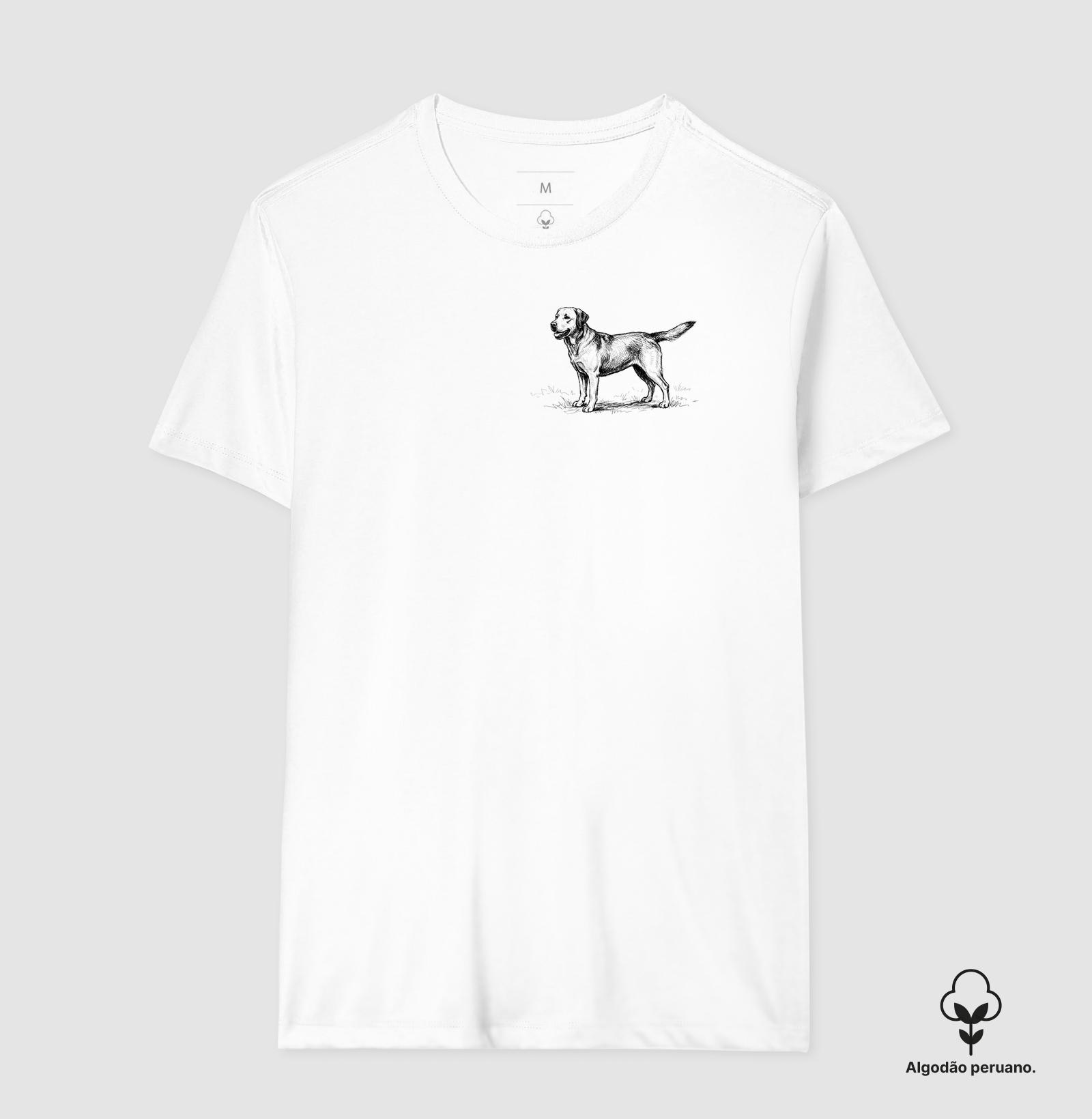 Labrador - Desenho - Camiseta Algodão Peruano