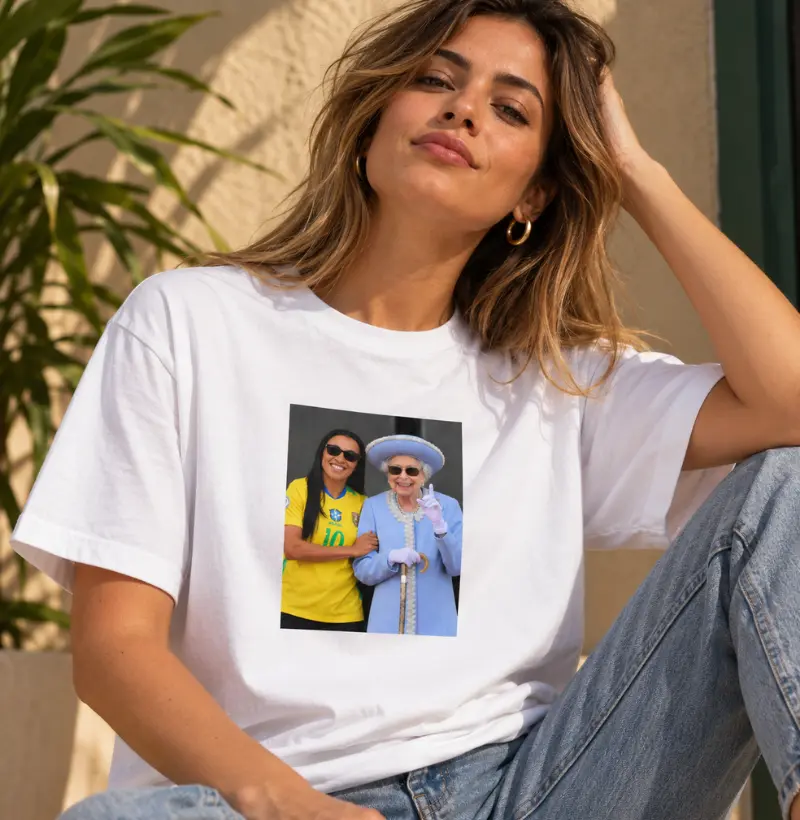 Duas rainhas — Marta e rainha Elizabeth - Camiseta