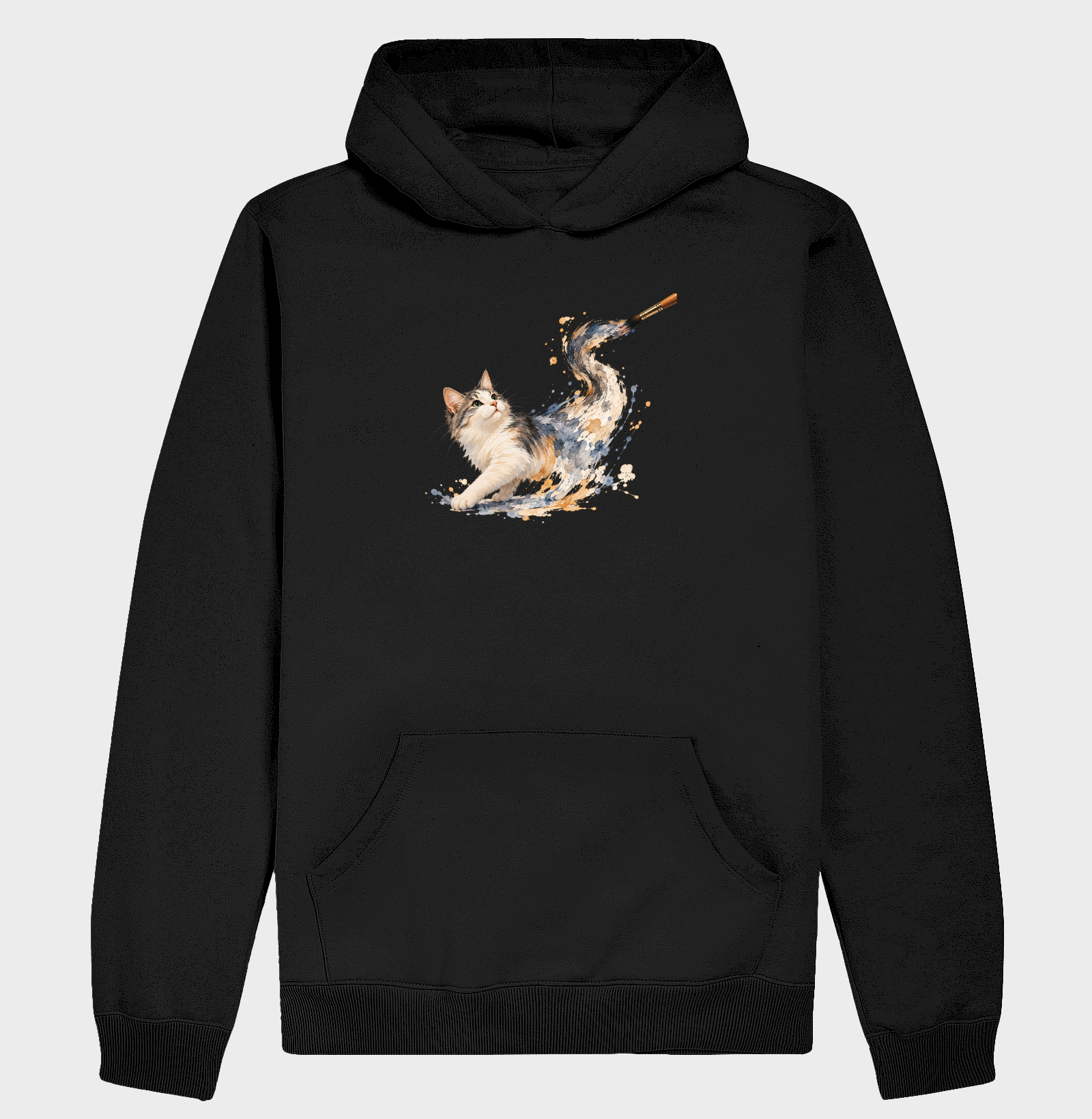 Gato em Aquarela - Hoodie Moletom