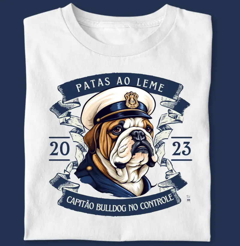 Camiseta Bulldog Ingles "Capitão Bulldog"