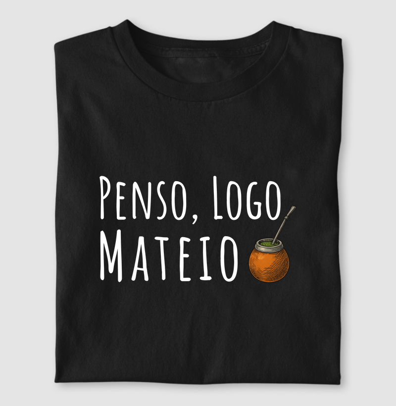 Camiseta Penso, logo Mateio