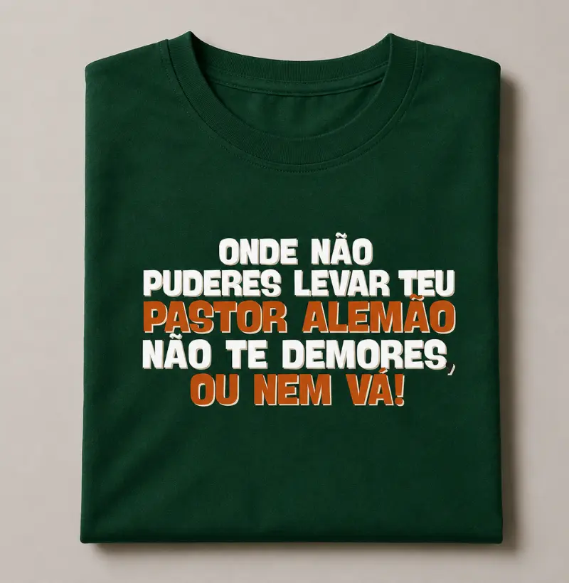 Onde não puderes levar teu Pastor Alemão não te demores, ou nem vá - Camiseta
