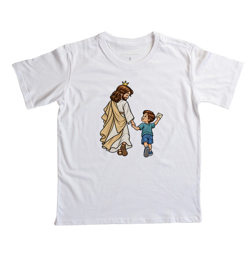 Camiseta Infantil Caminhando Juntos - Menino - Camiseta Infantil