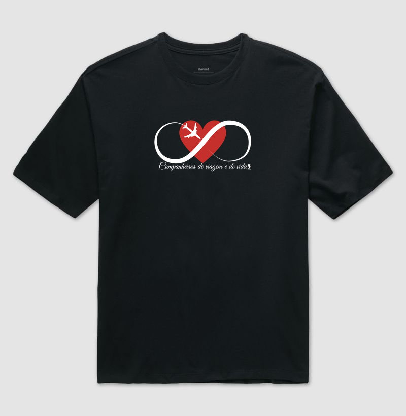 Camiseta Casal Viagem Infinita | Companheiros de Viagem e de Vida | Excursionista