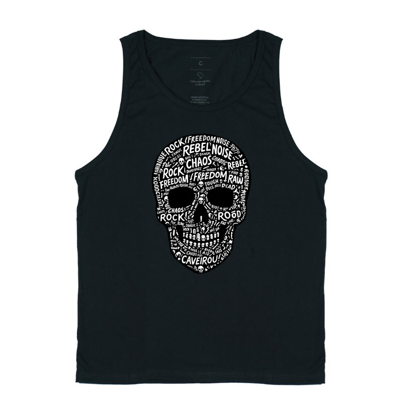 Rock Words Skull