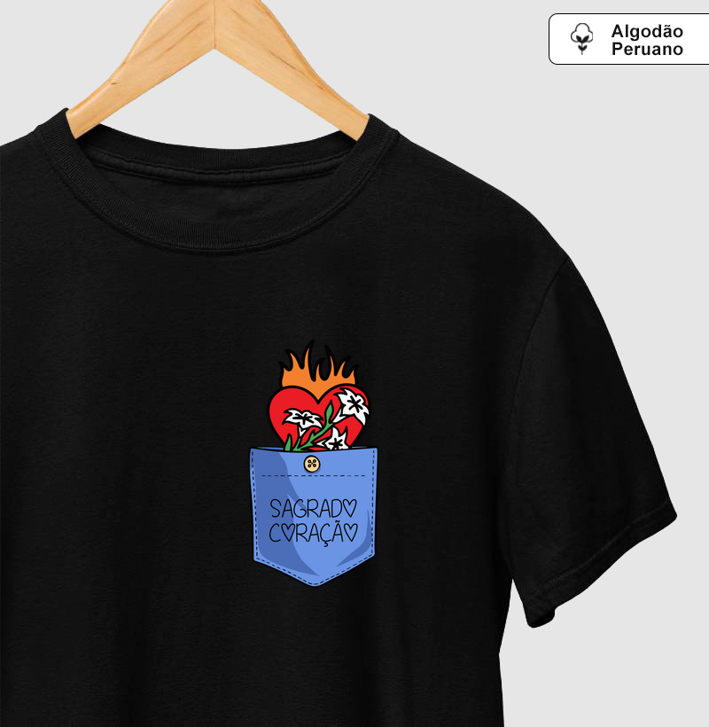 Sagrado Coração de José Pocket - Algodão Peruano
