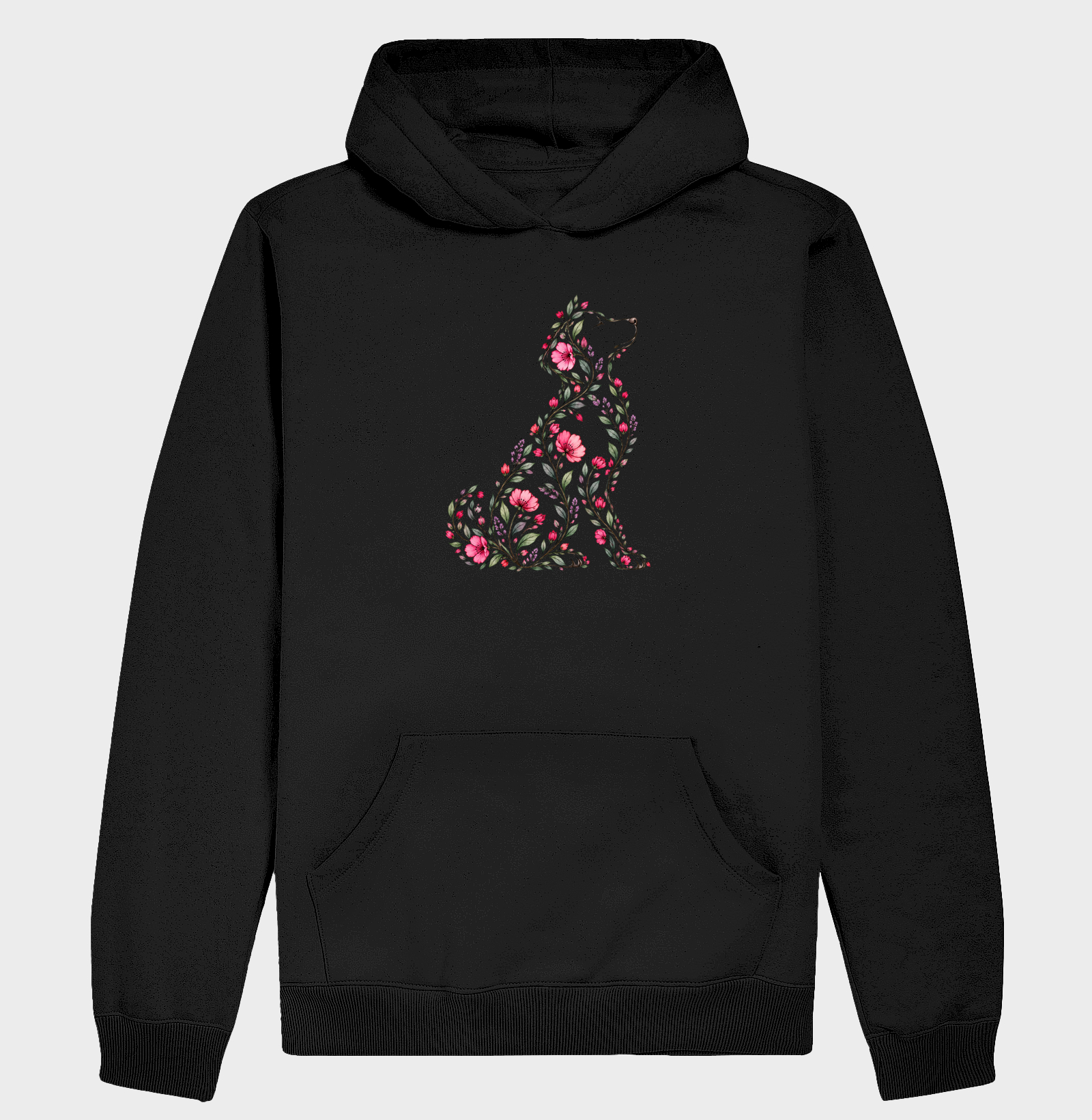 Cachorro em Flores - Hoodie Moletom
