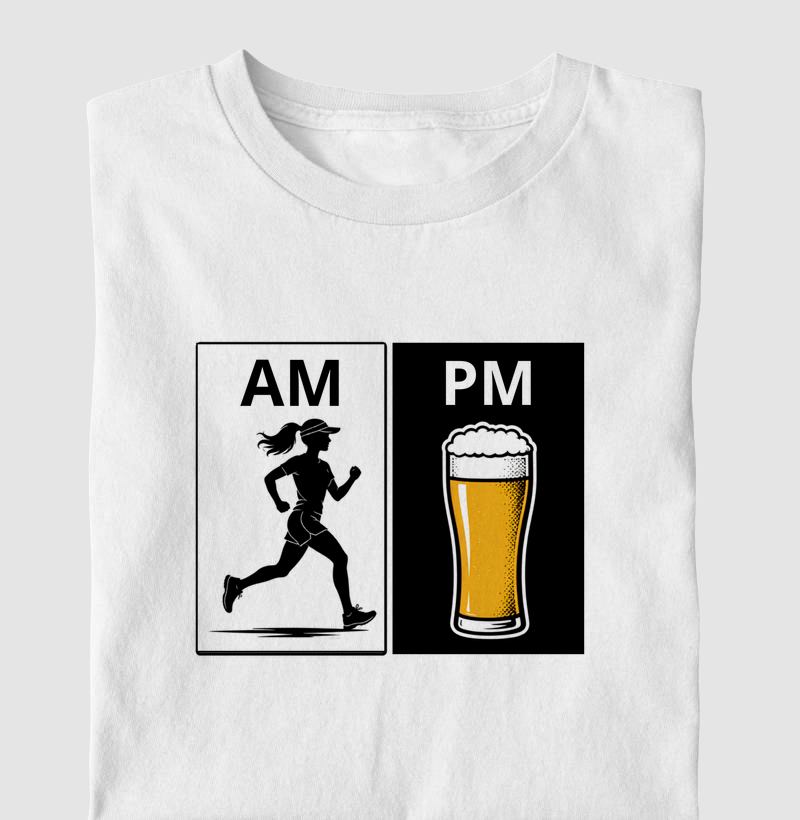 Camiseta Corrida - Corredora AM, Cerveja PM
