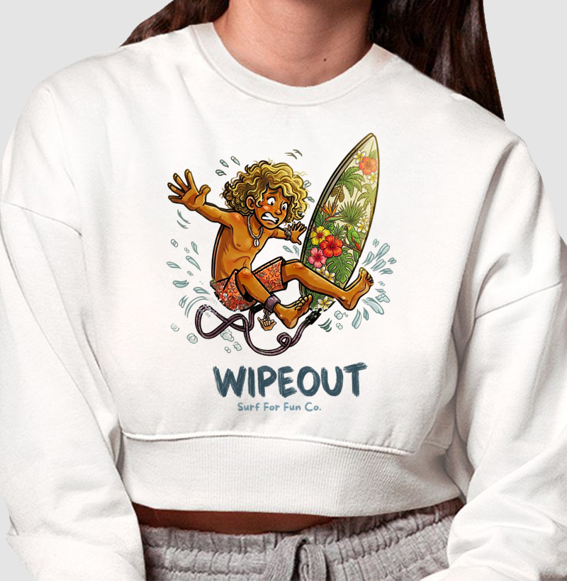 Estampa Exclusiva Surf "WIPEOUT" - Camiseta Masculina de Alta Qualidade