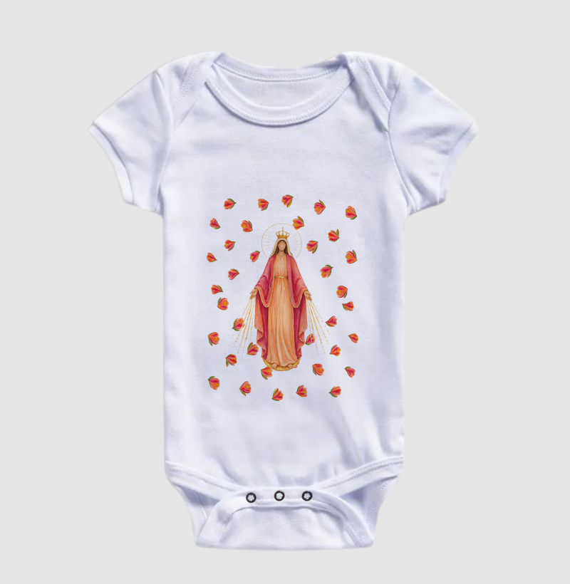Nossa Senhora aquarela rosa