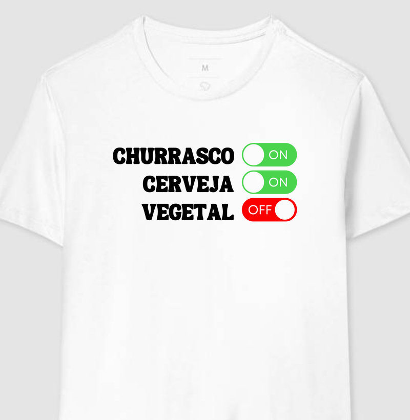 Coleção Frases - Botões ON - Churrasco, Cerveja, Vegetal